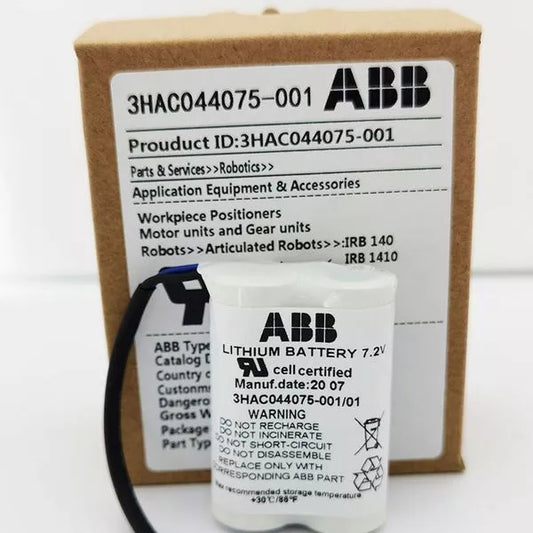 1 PC 3HAC044075-001/01 7.2V SMB Battery for ABB Robot CPU ABBTA521 ABB3HAC16831-1